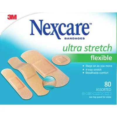 Nexcare™ Ultra Stretch Bandages, Ast. Sizes, 80 pk