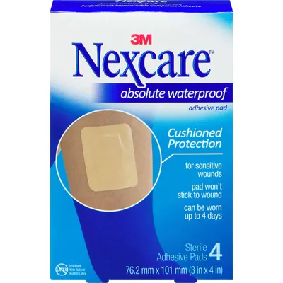 Nexcare™ Absolute Waterproof Adhesive Pad, AWP-34-CA