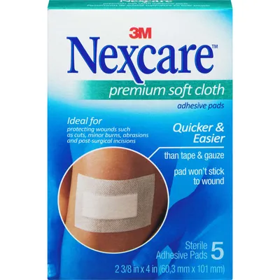 Nexcare™ Premium Soft Cloth Adhesive Pads, H3564-CA