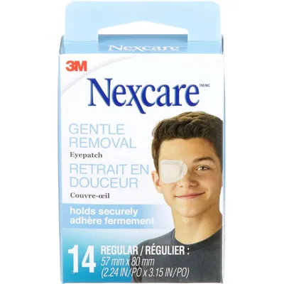 Nexcare™ Gentle Removal Eye Patch KRR-14-CA, Regular, 14/Pack