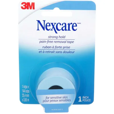 Nexcare™ Strong Hold, Pain Free, Gentle Removal Tape SST-1-CA, 1 in x 4 yd (25.4 mm x 3.7 m), 1/Pack