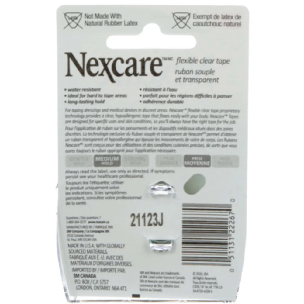Nexcare™ Strong Hold, Pain Free, Gentle Removal Tape SST-1-CA, 1 in x 4 yd  (25.4 mm x 3.7 m), 1/Pack