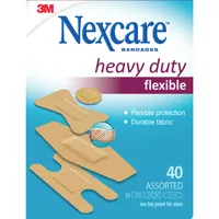 Nexcare™ Heavy Duty Fabric Bandages, Ast. Sizes, 40 pk
