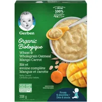 GERBER ORGANIC CEREAL MNGO CRT