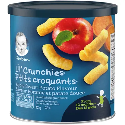 GERBER LIL’ CRUNCHIES Apple Sweet Potato, Toddler Snacks