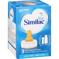 Similac® Infant Standard Flow Nipple And Ring, 3 Pack