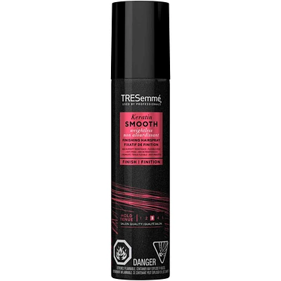 Keratin Smooth Weightless Finishing Hairspray flexible hold hair styling 48H humidity resistance
