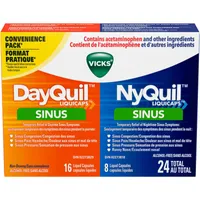 DayQuil Sinus Liquid Capsules + Vicks NyQuil Sinus liquid Capsules