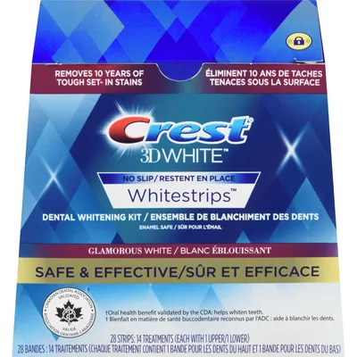 Crest 3D White Whitestrips Glamorous White Teeth Whitening Kit, 14 Treatments