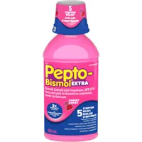 PEPTO LIQUID EXTRA STRENGTH CHERRY for Nausea, Heartburn, Upset Stomach, Indigestion, and Diarrhea, 12oz/350ML