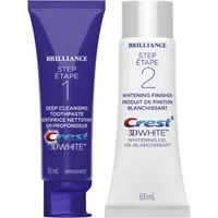 Crest 3D White Brilliance + Whitening Two-step Toothpaste, 85 mL and 63 mL Tubes