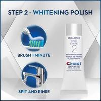 Crest 3D White Brilliance + Whitening Two-step Toothpaste, 85 mL and 63 mL Tubes