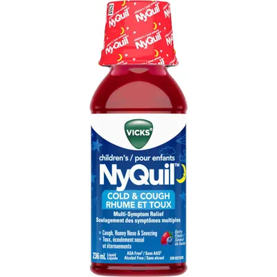 Children's NyQuil Cold & Cough Multi-Symptom Relief Syrup, Berry, 236 ml
