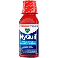 NyQuil Cold & Flu Nighttime Relief Liquid, Soothing Cherry, 236 mL