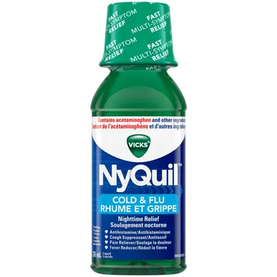 NyQuil Cold & Flu Nighttime Relief Liquid, Original