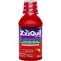 ZzzQuil Nighttime Sleep Aid Liquid, Calming Vanilla Cherry, 354 mL