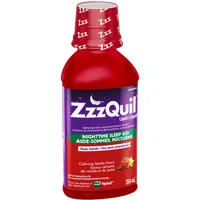 ZzzQuil Nighttime Sleep Aid Liquid, Calming Vanilla Cherry, 354 mL