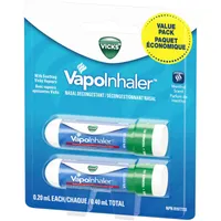 VapoInhaler Nasal Decongestant Inhaler, Menthol Scent, 0.20 mL each