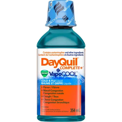 DayQuil COMPLETE plus Vicks VapoCOOL Cold and Flu Medicine, 354 mL 