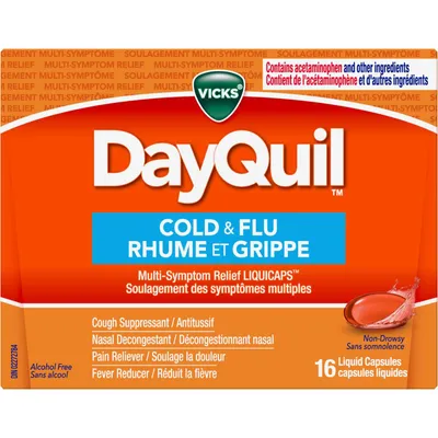 DayQuil Cold & Flu Multi-Symptom Relief Non-Drowsy Liquid Capsules