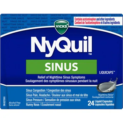 NyQuil Sinus Liquid Capsules, 24 Count