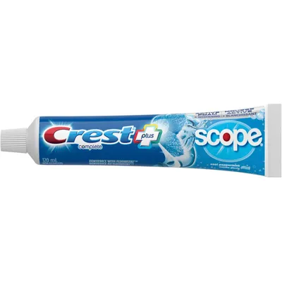 Crest Complete Whitening Plus Scope Cool Peppermint Toothpaste, 120 mL