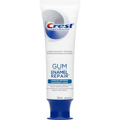 Crest Gum & Enamel Repair Toothpaste, Advanced Whitening, 110 mL