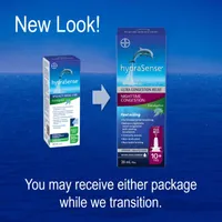 hydraSense Nighttime Congestion Nasal Spray - with Cooling Eucalyptus, Ultra Nasal Congestion Relief Saline Spray, Fast Acting, Clinically-Proven, Non-Medicated, Non-Habit forming, Saline Solution, Natural Source Seawater