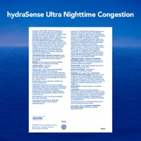 hydraSense Nighttime Congestion Nasal Spray - with Cooling Eucalyptus, Ultra Nasal Congestion Relief Saline Spray, Fast Acting, Clinically-Proven, Non-Medicated, Non-Habit forming, Saline Solution, Natural Source Seawater