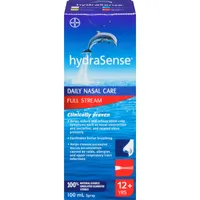 hydraSense Full Stream Nasal Spray, Daily Nasal Care, Fast Relief of Nasal Congestion, 100% Natural Source Seawater, Preservative-Free