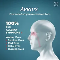 Aerius Allergy Medicine, Fast Relief, 24-Hour, Non-Drowsy, 15 Symptoms