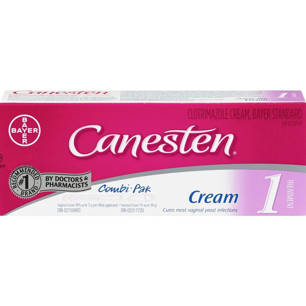 Canesten 1 Day Combi Internal and External Cream for Yeast Infection, 1 Treatment