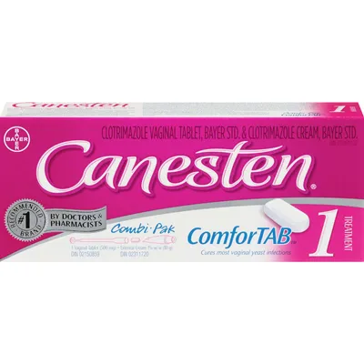 Canesten Combi 1 Day ComforTAB Vaginal Tablet and External Cream for Yeast Infection , 1 Treatment