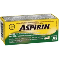 ASPIRIN Regular Strength 325mg, Fast & Effective Relief of Headaches, Joint & Body Pain, Fever, Pain from Cold & Flu