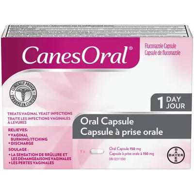 CanesOral® Yeast Infection Pill, Clinically Proven, 1 Dose