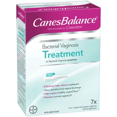 CanesBalance Bacterial Vaginosis Vaginal Gel, Effective relief of odour and vaginal discharge, 7 Single-Use Applicators