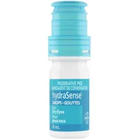 hydraSense Eye Drops, For Dry Eyes, Fast and Long-Lasting Relief, Preservative Free, Naturally Sourced Lubricant