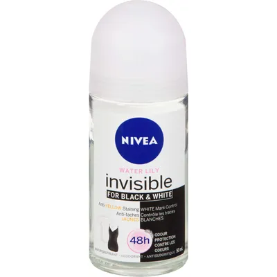 NIVEA Black & White Invisible Water Lily Anti-Perspirant Roll-On