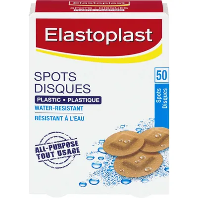 ELASTOPLAST Spots Plastic Adhesive Bandages, 50 Spots