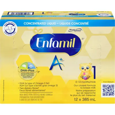 Enfamil A+ Baby Formula Concentrated Liquid Cans 12 Pack