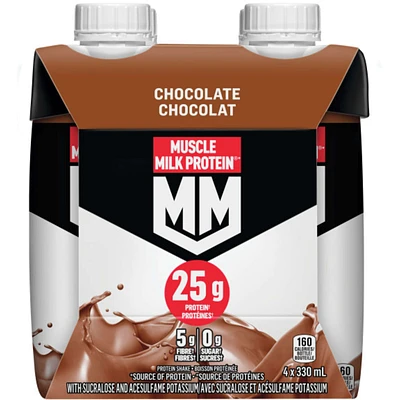 Muscle Milk Protein Shake Chocolate 4x330mL