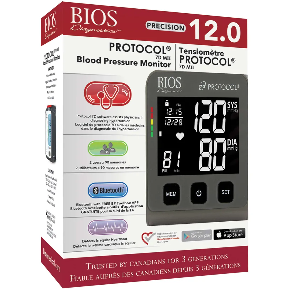 BIOS Medical Ultra Blood Pressure Monitor With AFIB Screening (Precision  10.0)