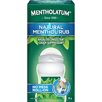 No Mess Natural Menthol Rub Roll On, Vapourizing Rub, Cough Suppressant & Nasal Decongestant