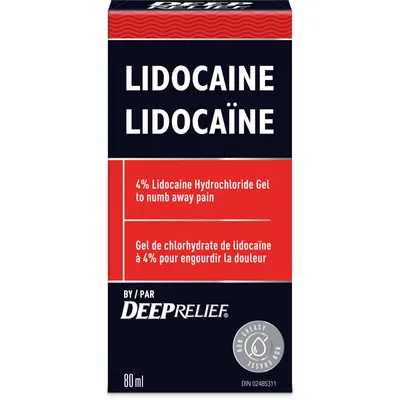 Lidocaine By Deep Relief, Numbing Pain Relief Gel