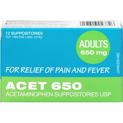 ACET 650mg Suppositories