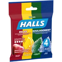 Halls Relief Mentho-lyptus Assorted Flavours, 4 x 9 Cough Drops Multipack