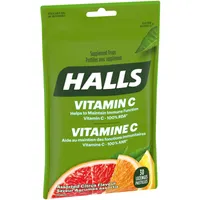 Halls Vitamin C Assorted Citrus Flavour, 30 Supplement Drops