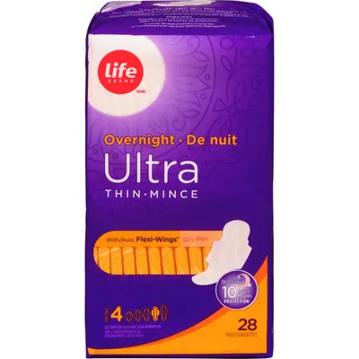 Life Ultra Thin Overnight With Flexi-Wings