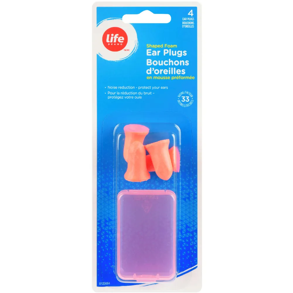 Shaped foam ear plugs