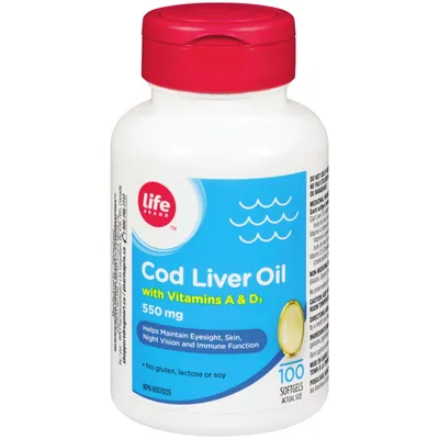 Cod Liver Oil with Vitamin A & D3 550mg